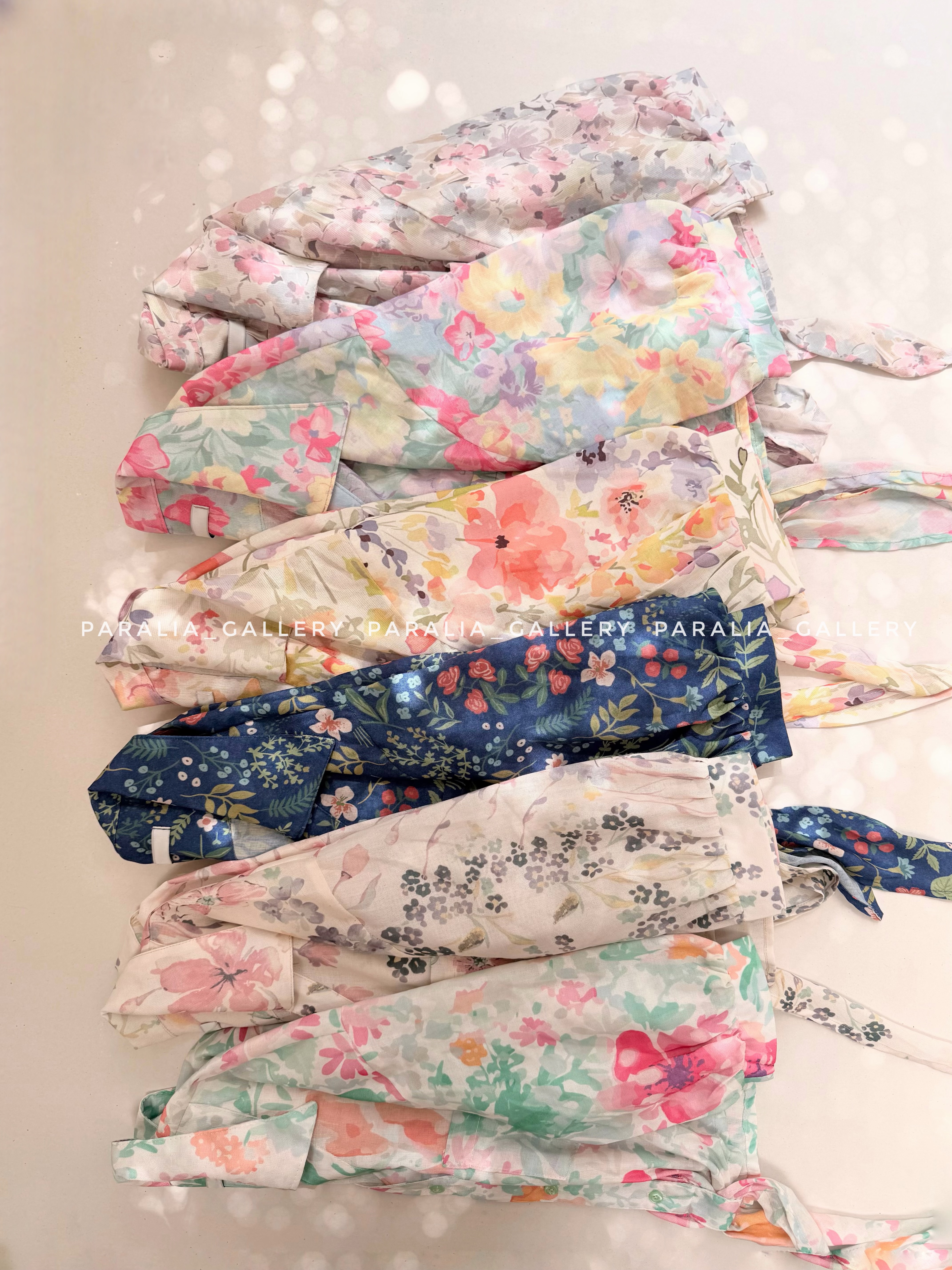 شومیز گلدار گره ای