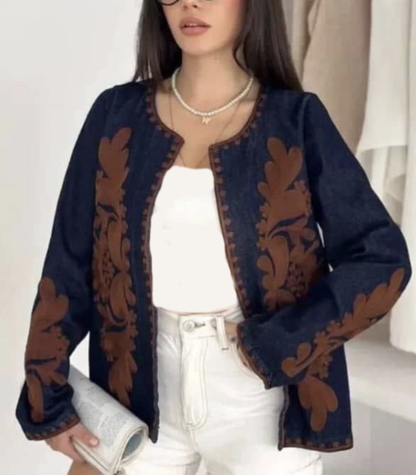 کت جین گلدوزی ترک esq